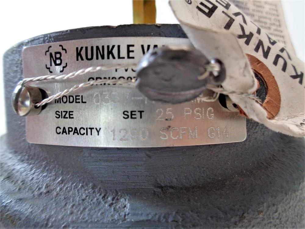 Kunkle 2" NPT Safety Relief Valve, 25 PSIG, #0337-H01AKM